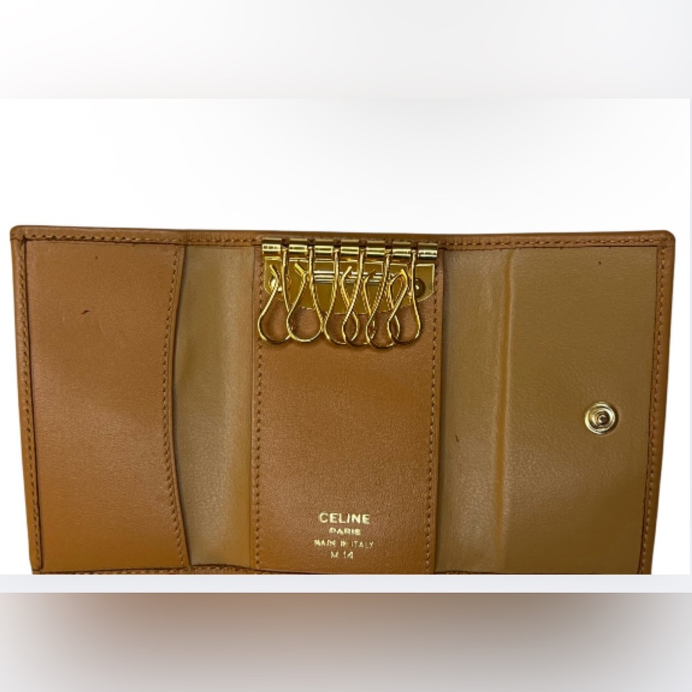 Vintage Celine Brown Macadam Canvas 6 Key Holder Case - Picture 3 of 5